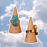 (6.25) Gold Plated Mojave Turquoise Ring