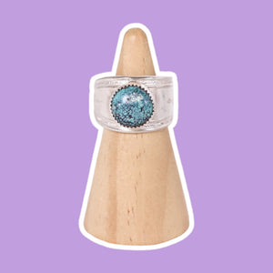 
            
                Load image into Gallery viewer, (5) Turquoise Spoon Ring
            
        