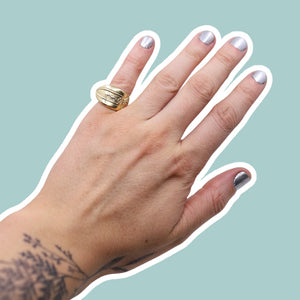 (3.5) Gold Spoon Ring