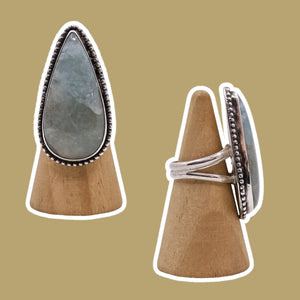 
            
                Load image into Gallery viewer, (7) Silver Aquamarine Ring
            
        