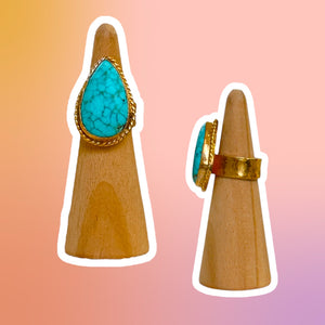 (7) Gold Dipped Turquoise