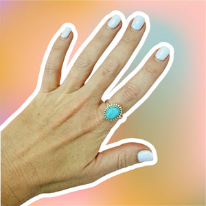 (8) Silver Turquoise Ring