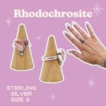 (8) Silver Rhodochrosite Ring
