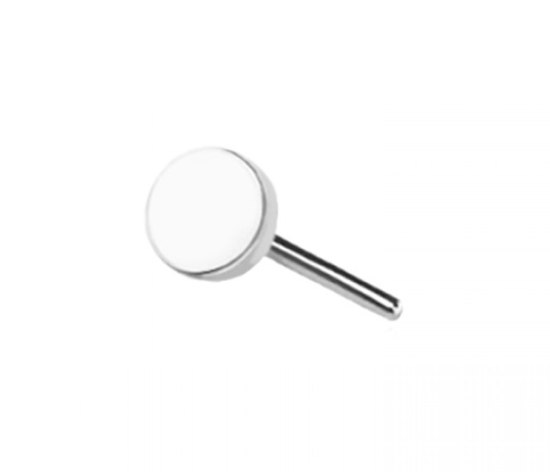 Threadless Flat Back Earring - Silver Flat Round Disc Stud Earring