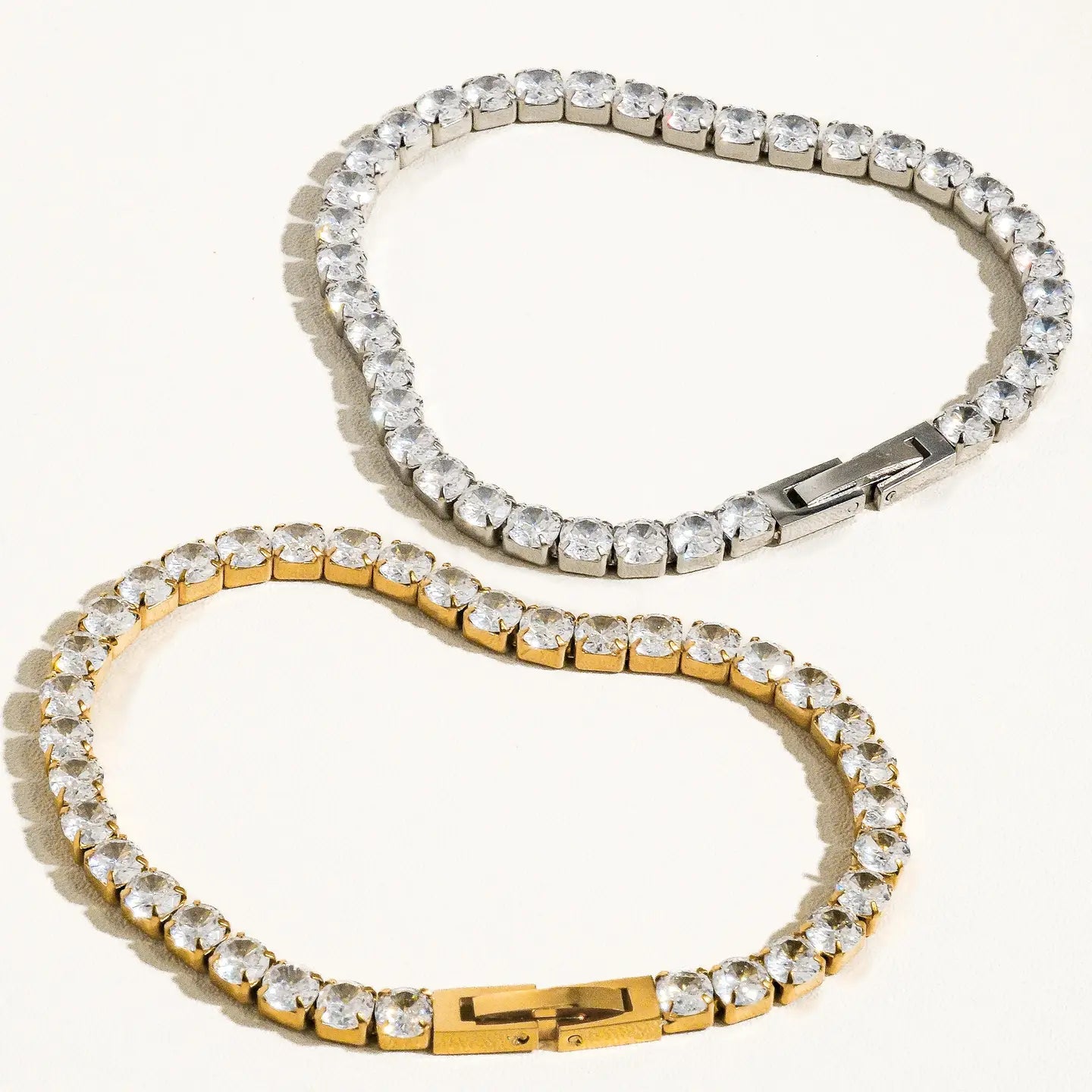 Tennis Bracelet - Silver + Gold