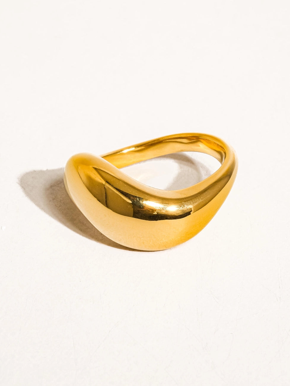 Erin Classic Wavy Band - Gold + Silver