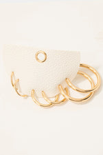 Gold Hoop Earrings - set of 3