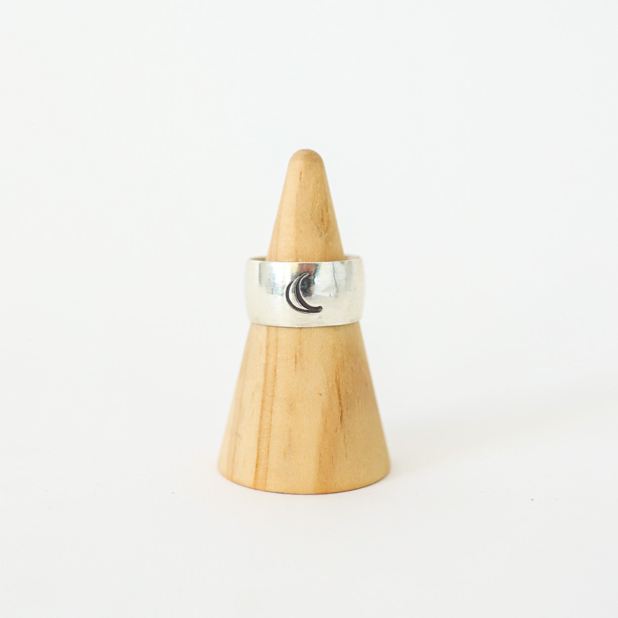 Custom Silver Moon Ring