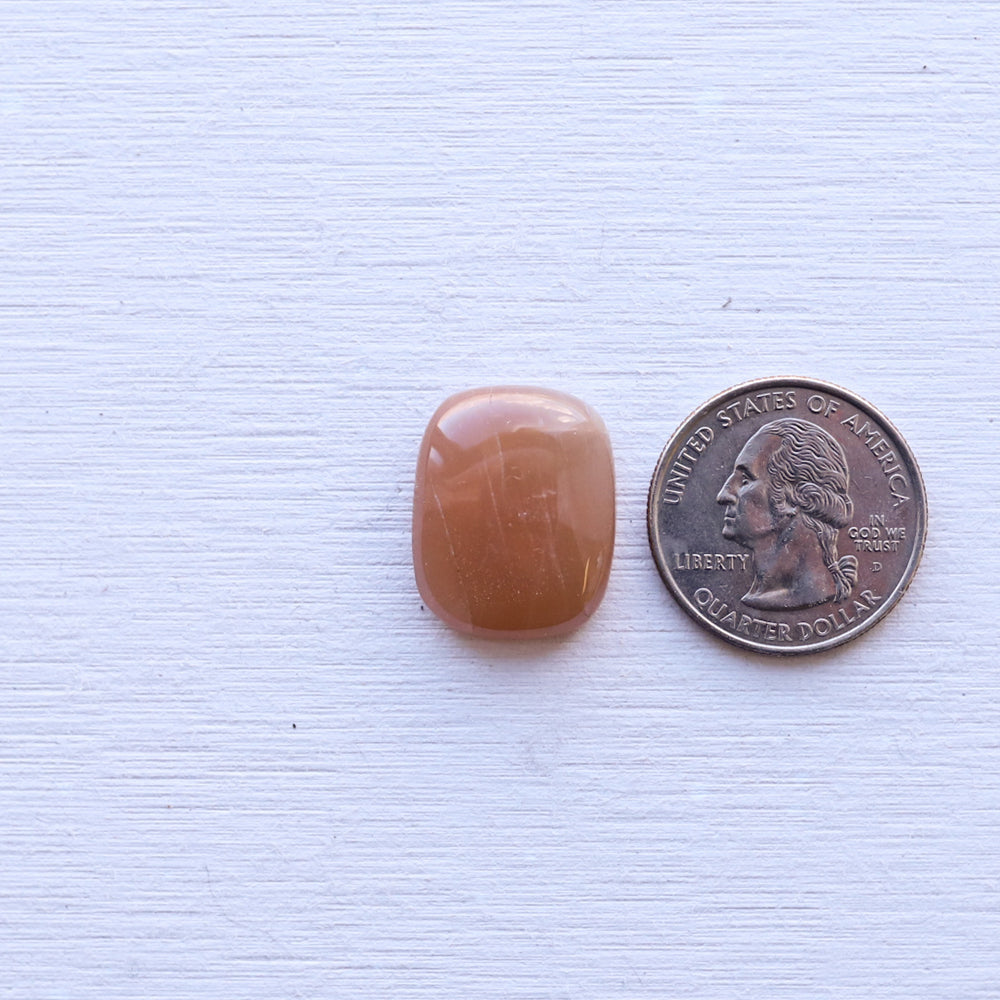 Custom Peach Moonstone Ring