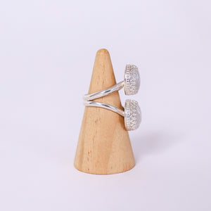 
            
                Load image into Gallery viewer, (7) Silver Rainbow Moonstone Ring
            
        