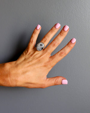 Gold Rainbow Moonstone Ring