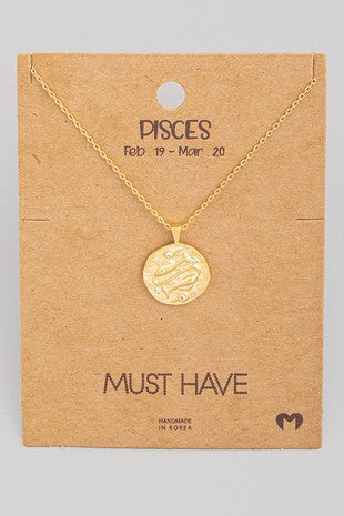 
            
                Load image into Gallery viewer, Pisces Gold Necklace
            
        