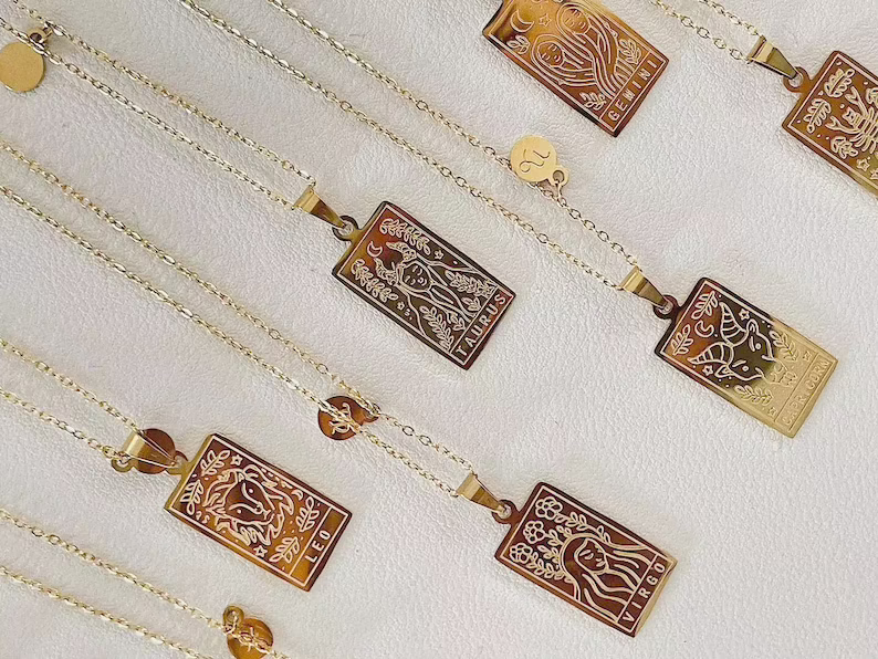 Zodiac Gold Necklaces